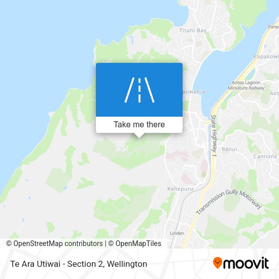 Te Ara Utiwai - Section 2 map
