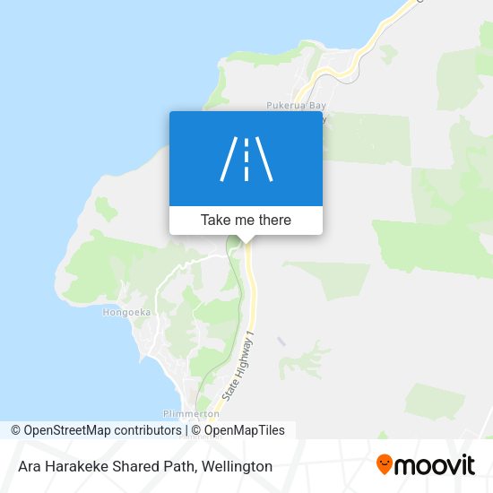 Ara Harakeke Shared Path map