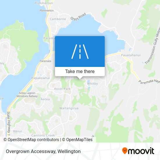 Overgrown Accessway map