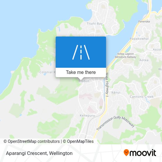 Aparangi Crescent map