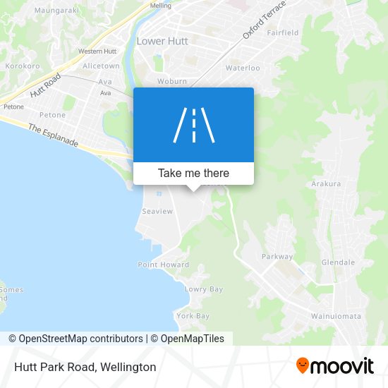 Hutt Park Road map