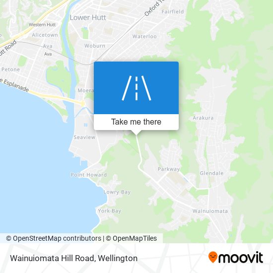 Wainuiomata Hill Road map