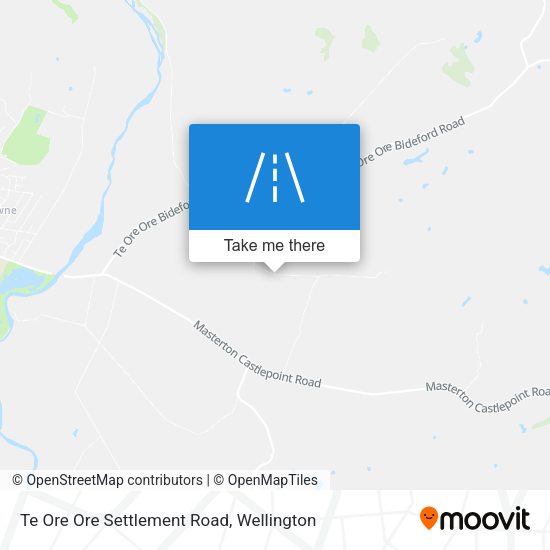 Te Ore Ore Settlement Road map