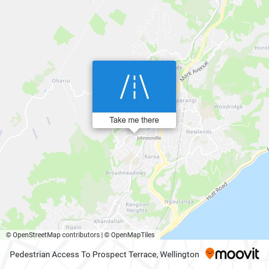 Pedestrian Access To Prospect Terrace map