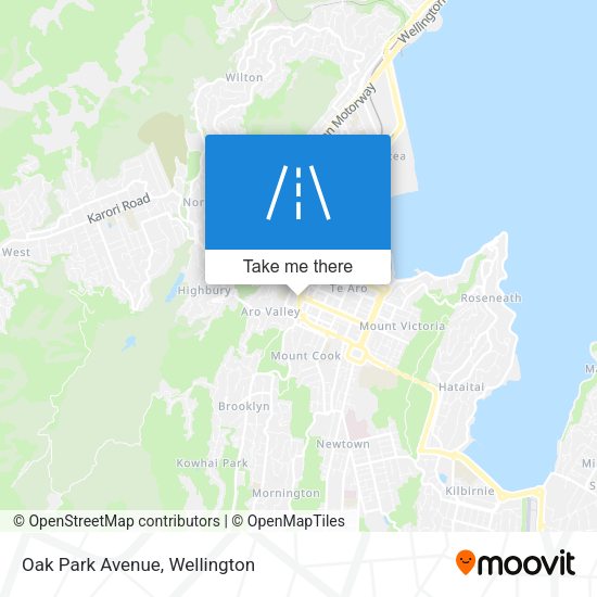 Oak Park Avenue map