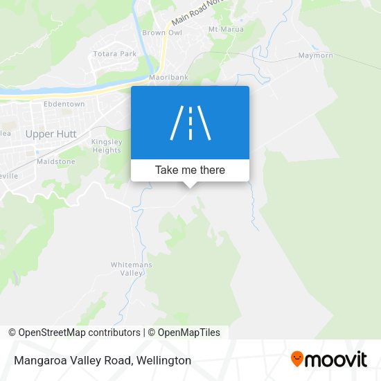 Mangaroa Valley Road map