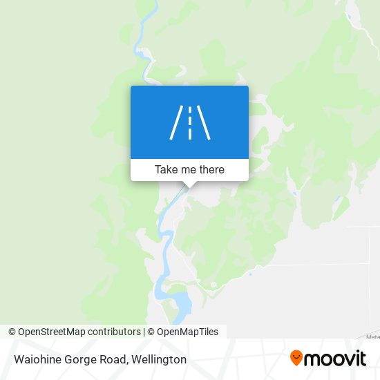 Waiohine Gorge Road map