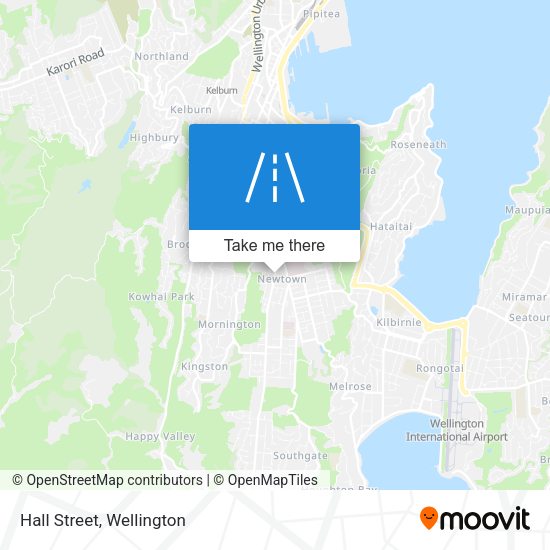 Hall Street map