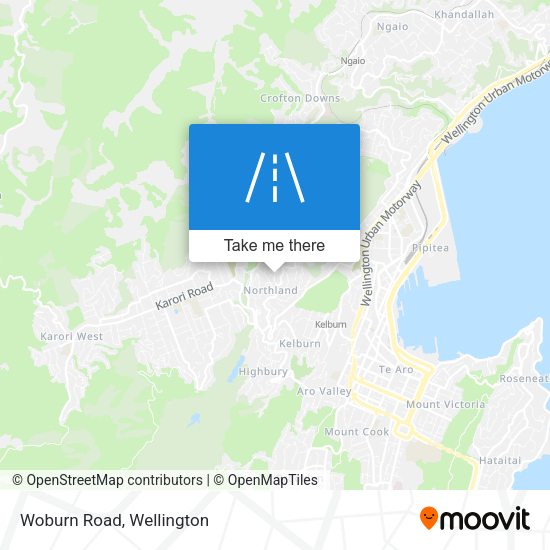 Woburn Road map
