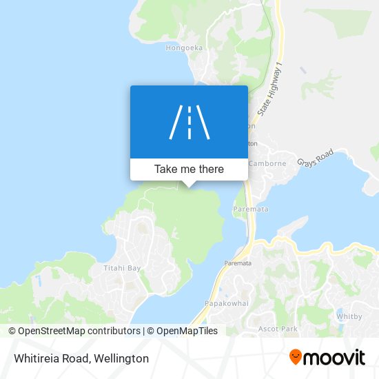 Whitireia Road map