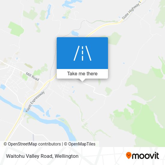Waitohu Valley Road map