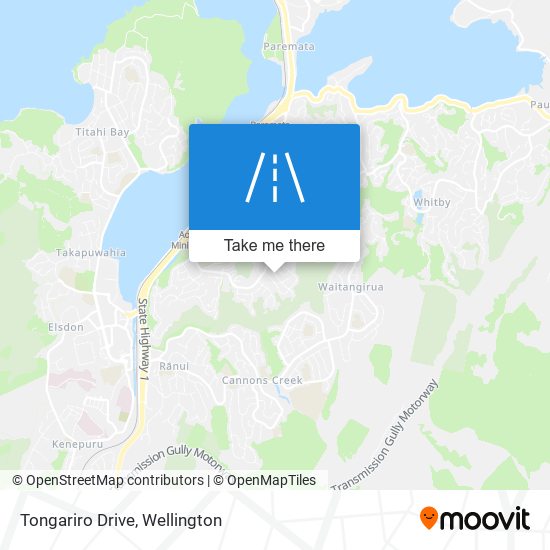 Tongariro Drive map