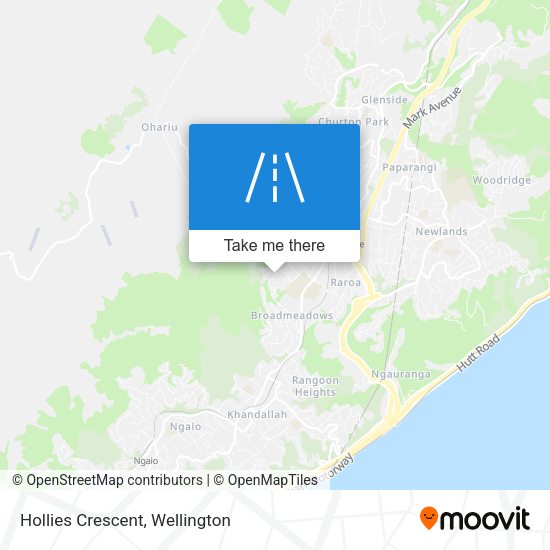 Hollies Crescent map