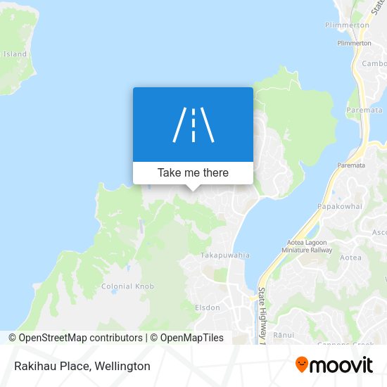 Rakihau Place map