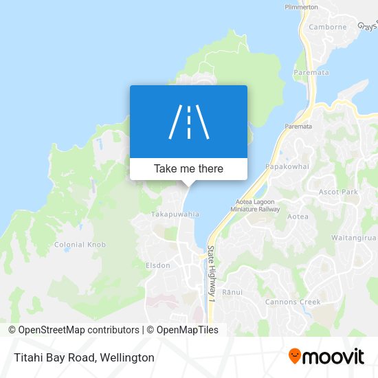 Titahi Bay Road map
