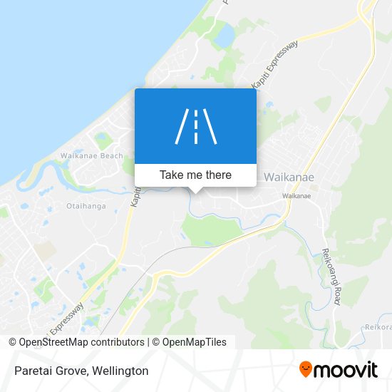 Paretai Grove map