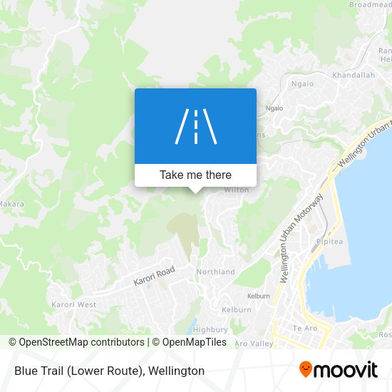 Blue Trail (Lower Route) map