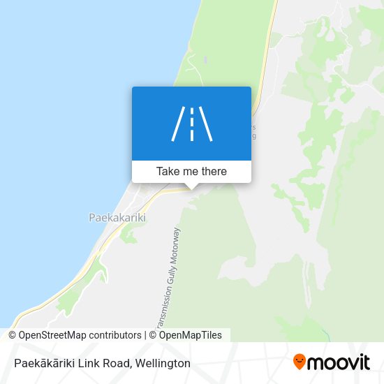 Paekākāriki Link Road map