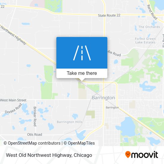 West Old Northwest Highway map