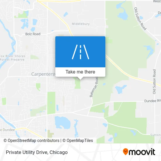Private Utility Drive map