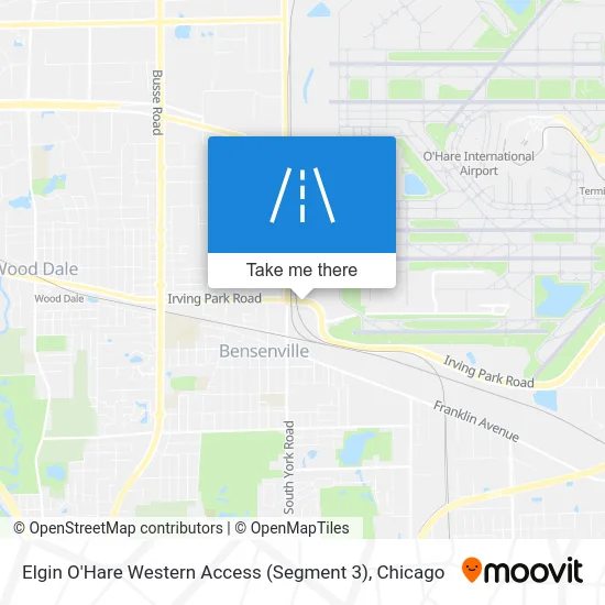 Elgin O'Hare Western Access (Segment 3) map