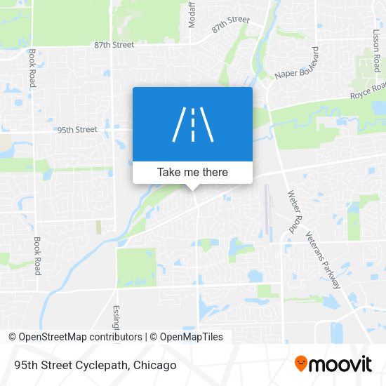 95th Street Cyclepath map