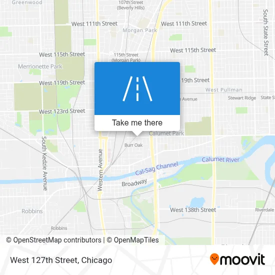 West 127th Street map