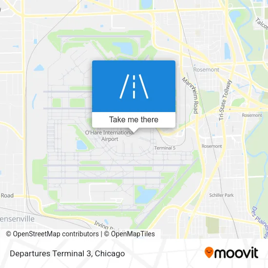 Departures Terminal 3 map