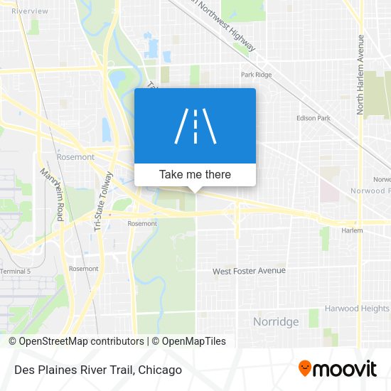 Mapa de Des Plaines River Trail