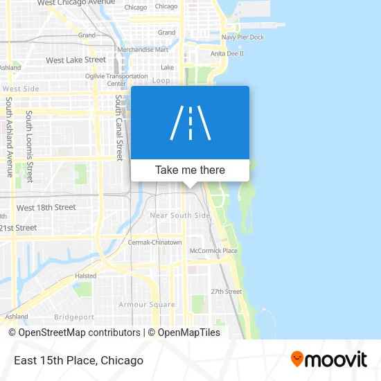 East 15th Place map