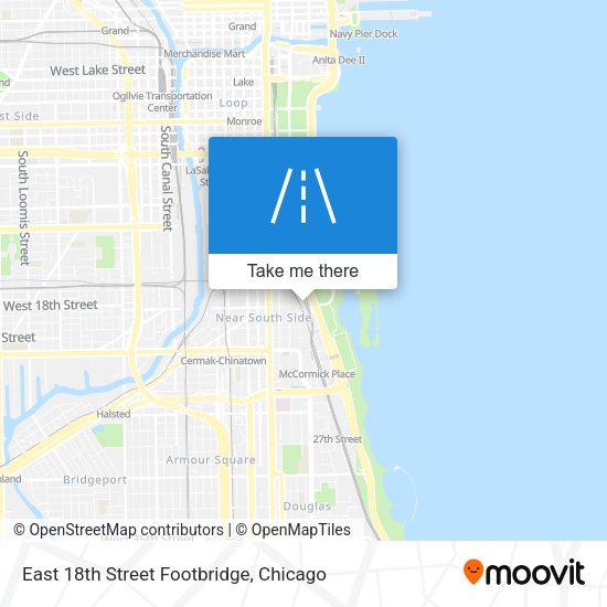 Mapa de East 18th Street Footbridge