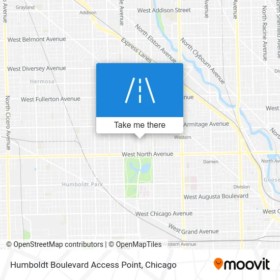 Humboldt Boulevard Access Point map