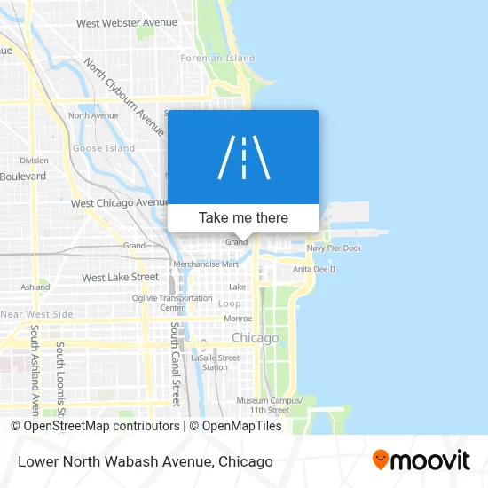 Lower North Wabash Avenue map