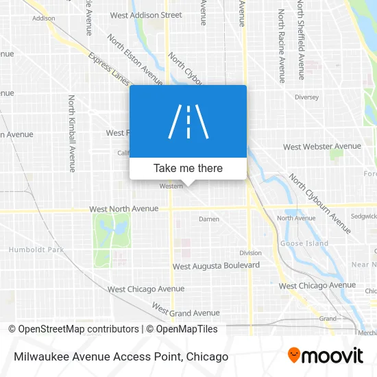 Milwaukee Avenue Access Point map