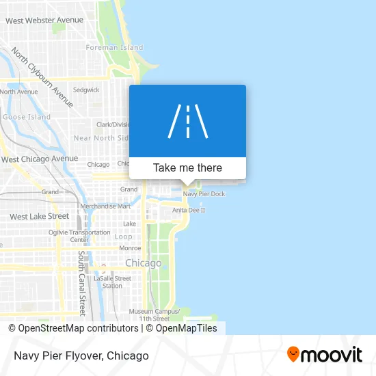 Navy Pier Flyover map
