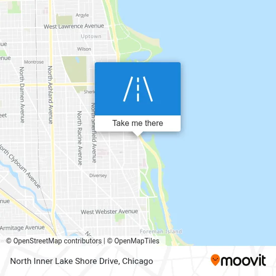 North Inner Lake Shore Drive map