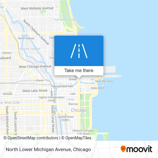 North Lower Michigan Avenue map