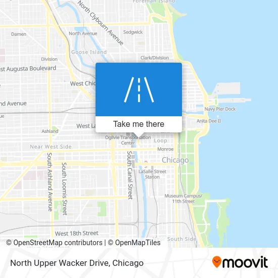 North Upper Wacker Drive map