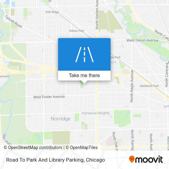 Mapa de Road To Park And Library Parking