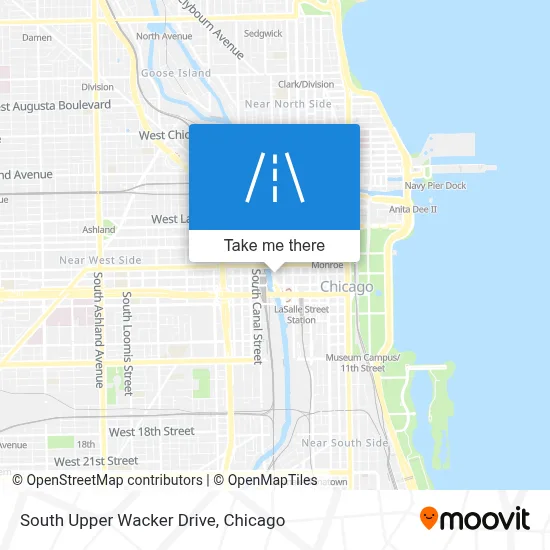 South Upper Wacker Drive map