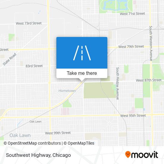 Southwest Highway map