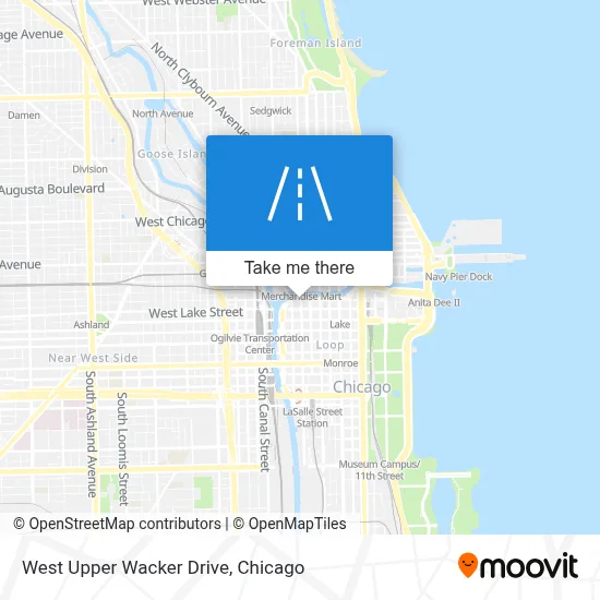 West Upper Wacker Drive map