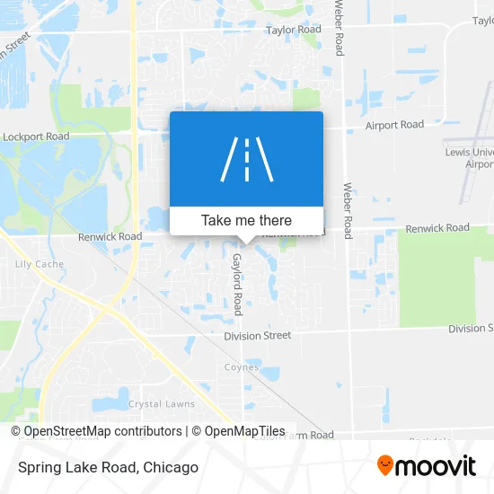 Spring Lake Road map