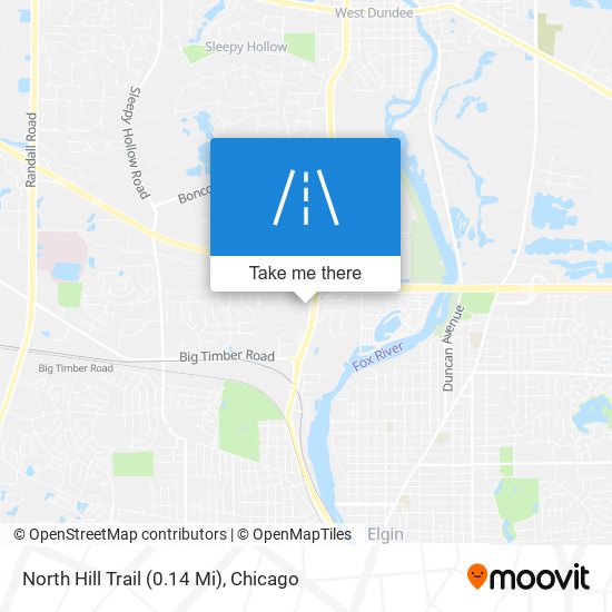 Mapa de North Hill Trail (0.14 Mi)