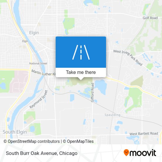 Mapa de South Burr Oak Avenue