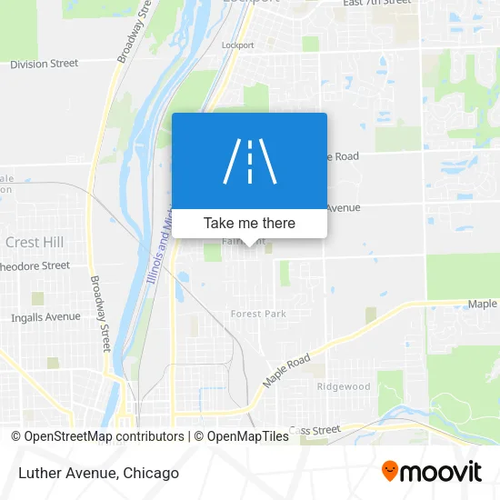 Luther Avenue map
