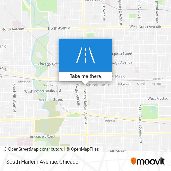 Mapa de South Harlem Avenue