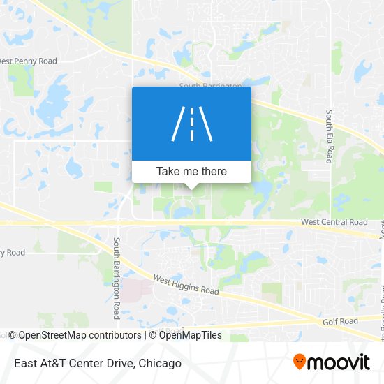 Mapa de East At&T Center Drive