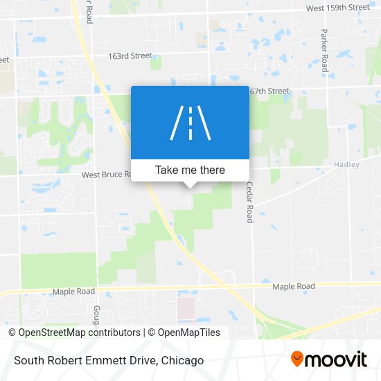 South Robert Emmett Drive map