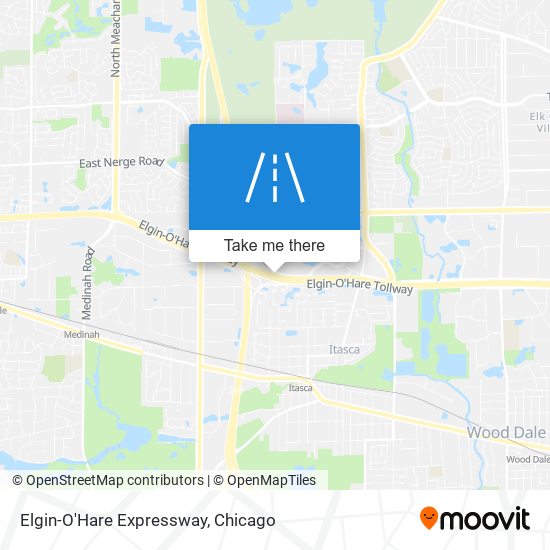 Mapa de Elgin-O'Hare Expressway